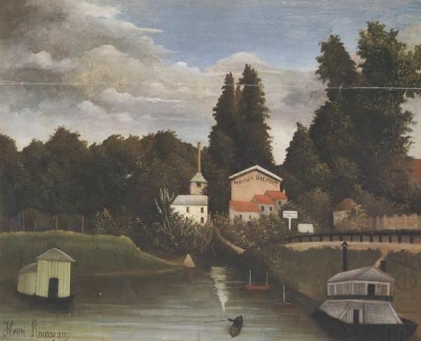 Banks of the Marne(Charenton) The Alfort Mill, Henri Rousseau